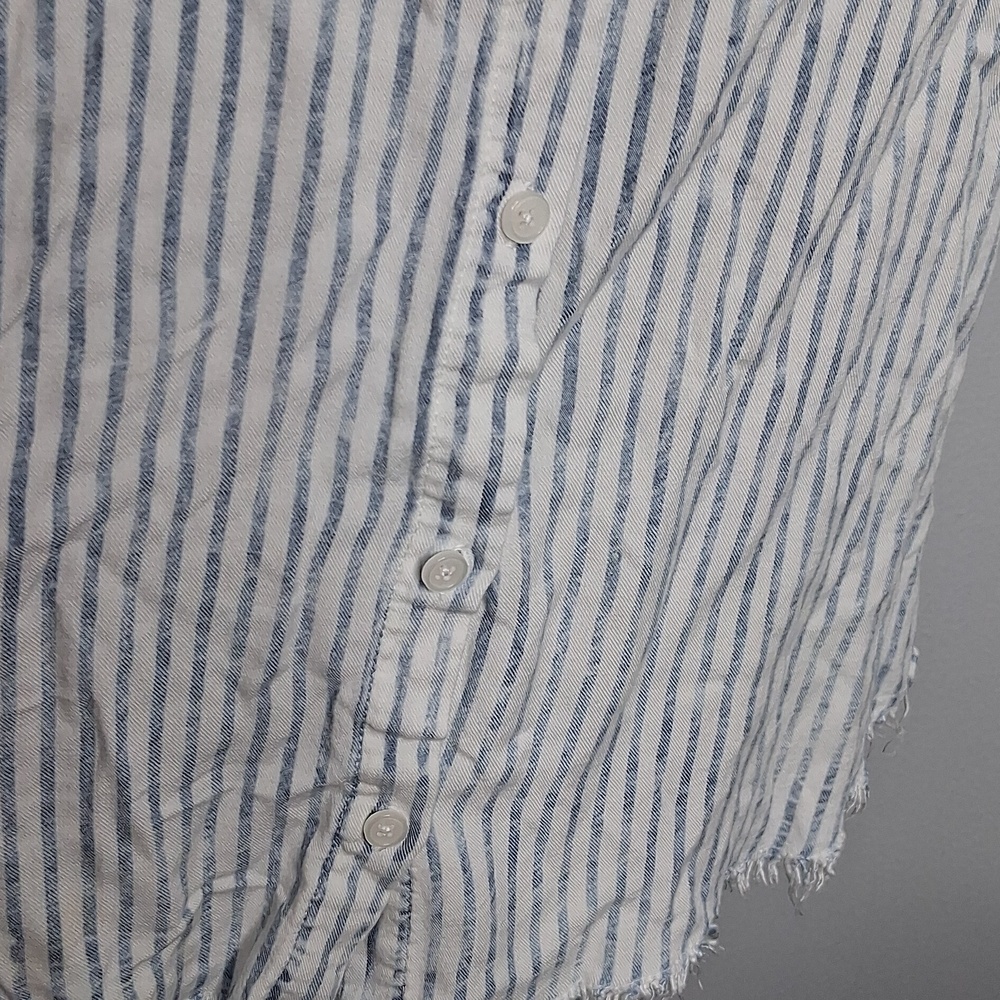 Thread Supply Striped Button-Down Dress Size Small - image 4